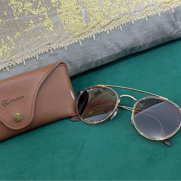 Ray-Ban round sunglasses in rose/mahogany main image 5